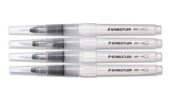Light Gray Staedtler Design Journey Water Brush Set, 4Pcs Paint Brushes