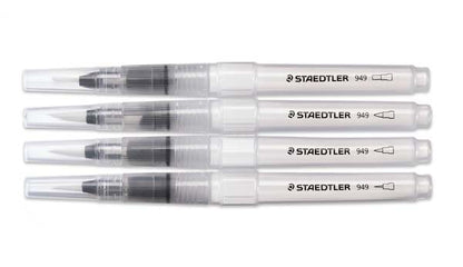 Light Gray Staedtler Design Journey Water Brush Set, 4Pcs Paint Brushes