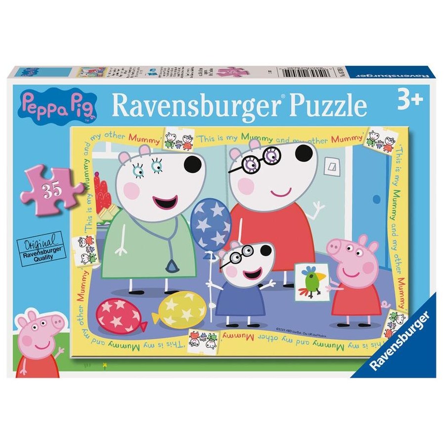 Peppa Pig 35-piece floor jigsaw puzzle box with colorful character artwork