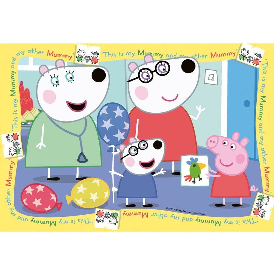 Peppa Pig 35-piece floor jigsaw puzzle artwork featuring family characters