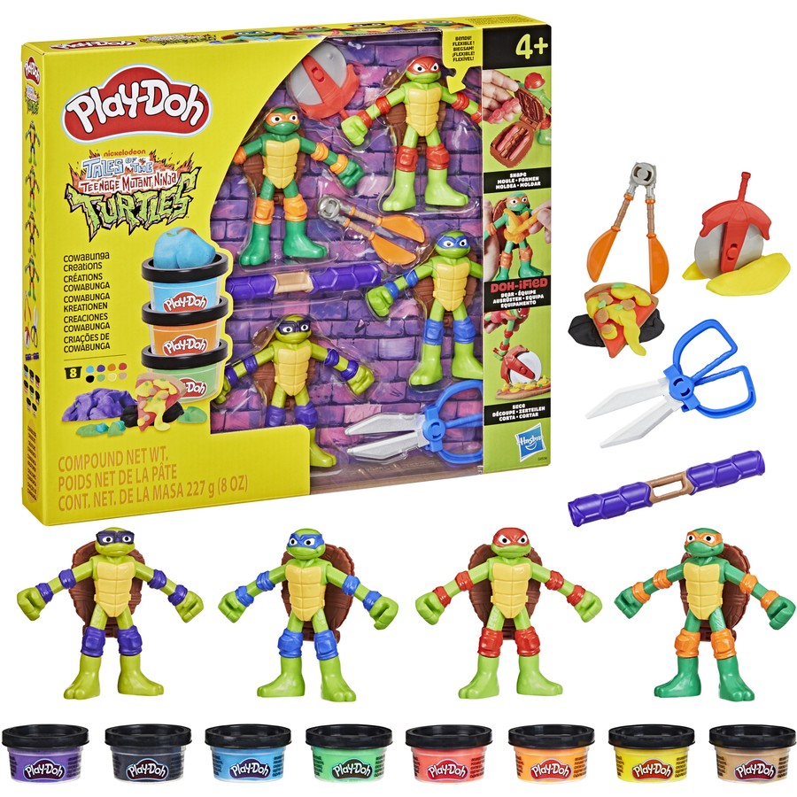White Smoke Play-Doh Teenage Mutant Ninja Turtles Cowabunga Creations Playset Kids Clay, Dough & Modelling