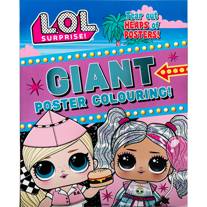 Dark Cyan L.O.L. Surprise - Giant Poster Colouring Book Kids Activities