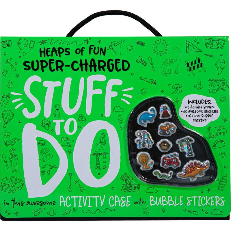 Gray Bubble Sticker Activity Case - Heaps of Fun Super-Charged Stuff to Do Kids Activities