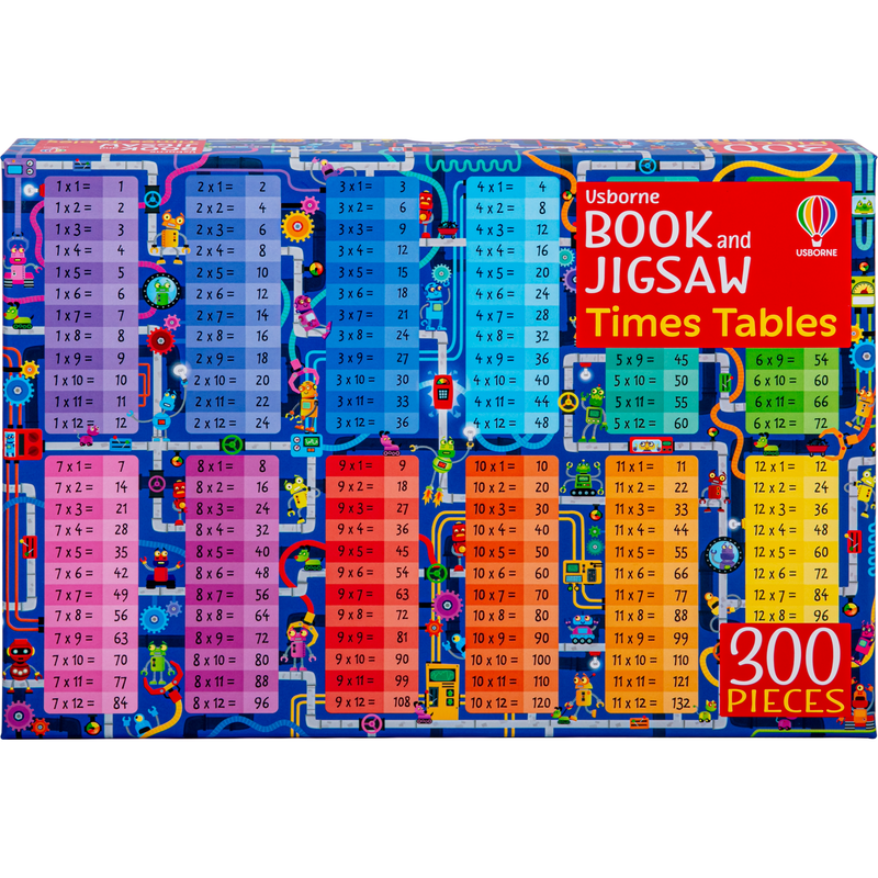 Dark Cyan Usborne Book and Jigsaw Times Tables Kids Activities