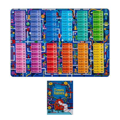Dark Salmon Usborne Book and Jigsaw Times Tables Kids Activities