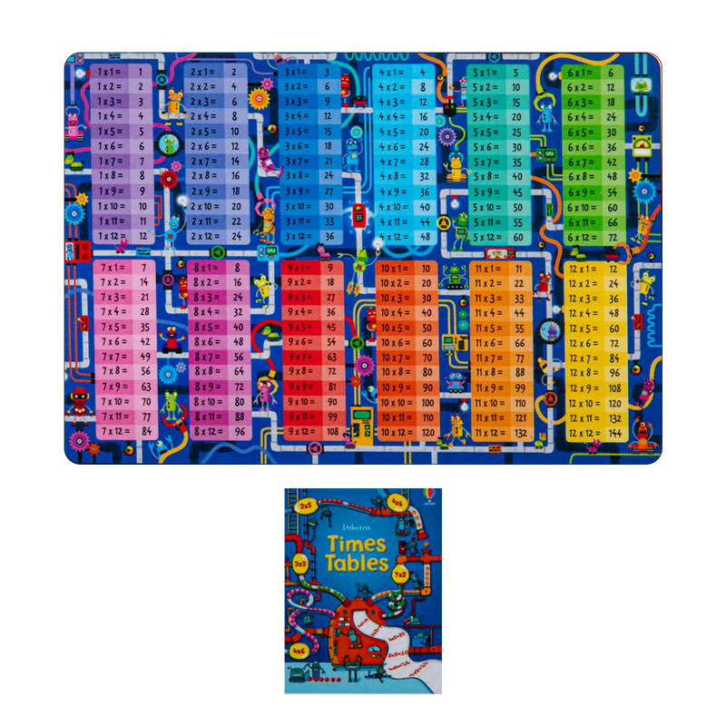 Dark Salmon Usborne Book and Jigsaw Times Tables Kids Activities