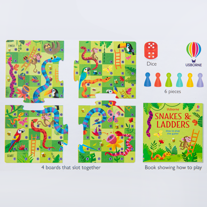 Lavender Rainforest-Themed Snakes and Ladders Game Kids Activities