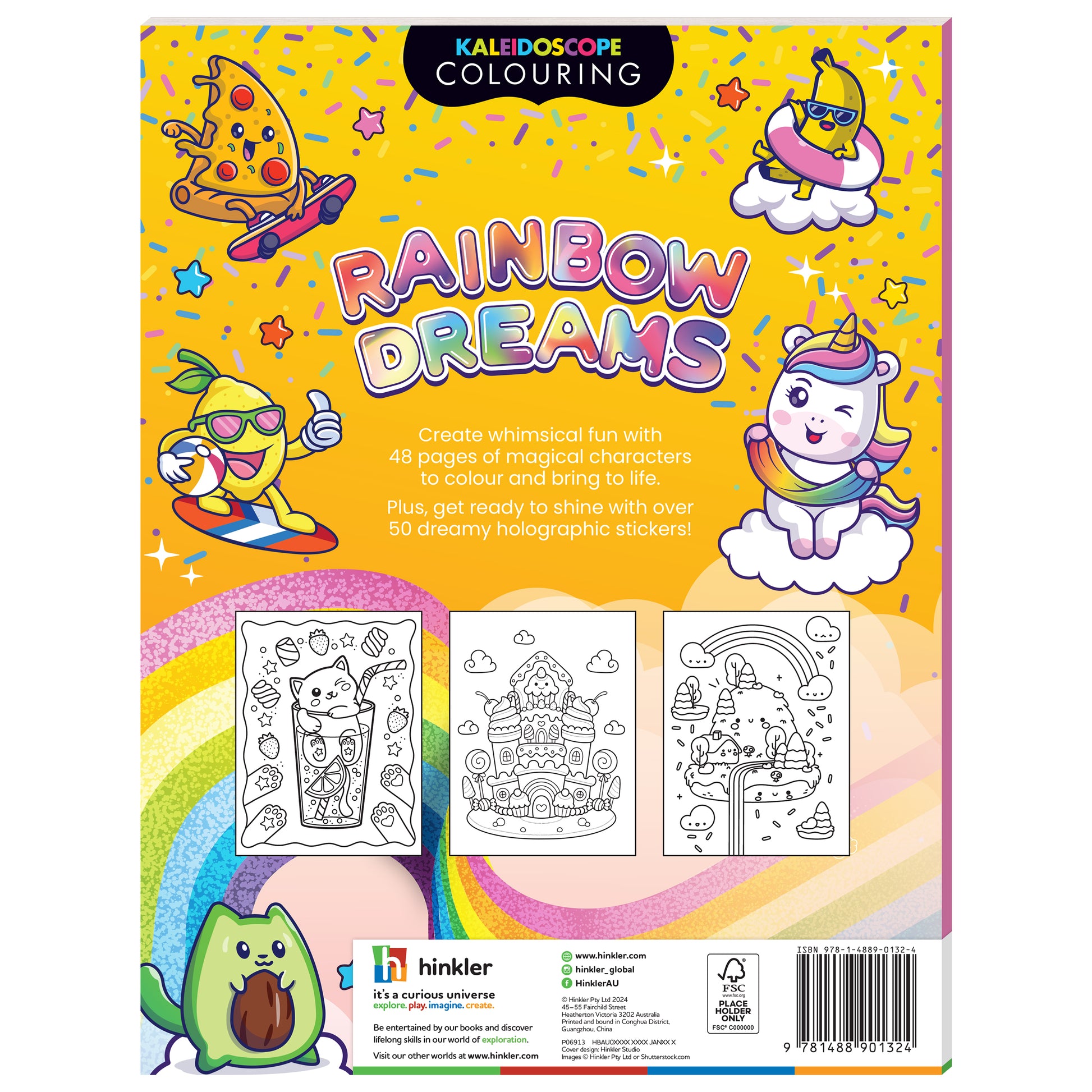 Goldenrod Kaleidoscope Sticker Colouring - Rainbow Dreams Kids Craft Kits