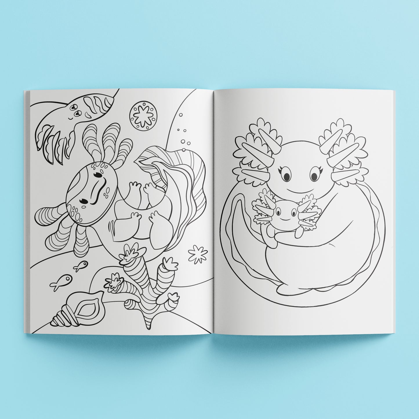Lavender Kaleidoscope Sticker Colouring - Axolotls Kids Craft Kits