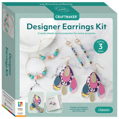 Lavender Craft Maker Designer Earrings Kit Jewellery