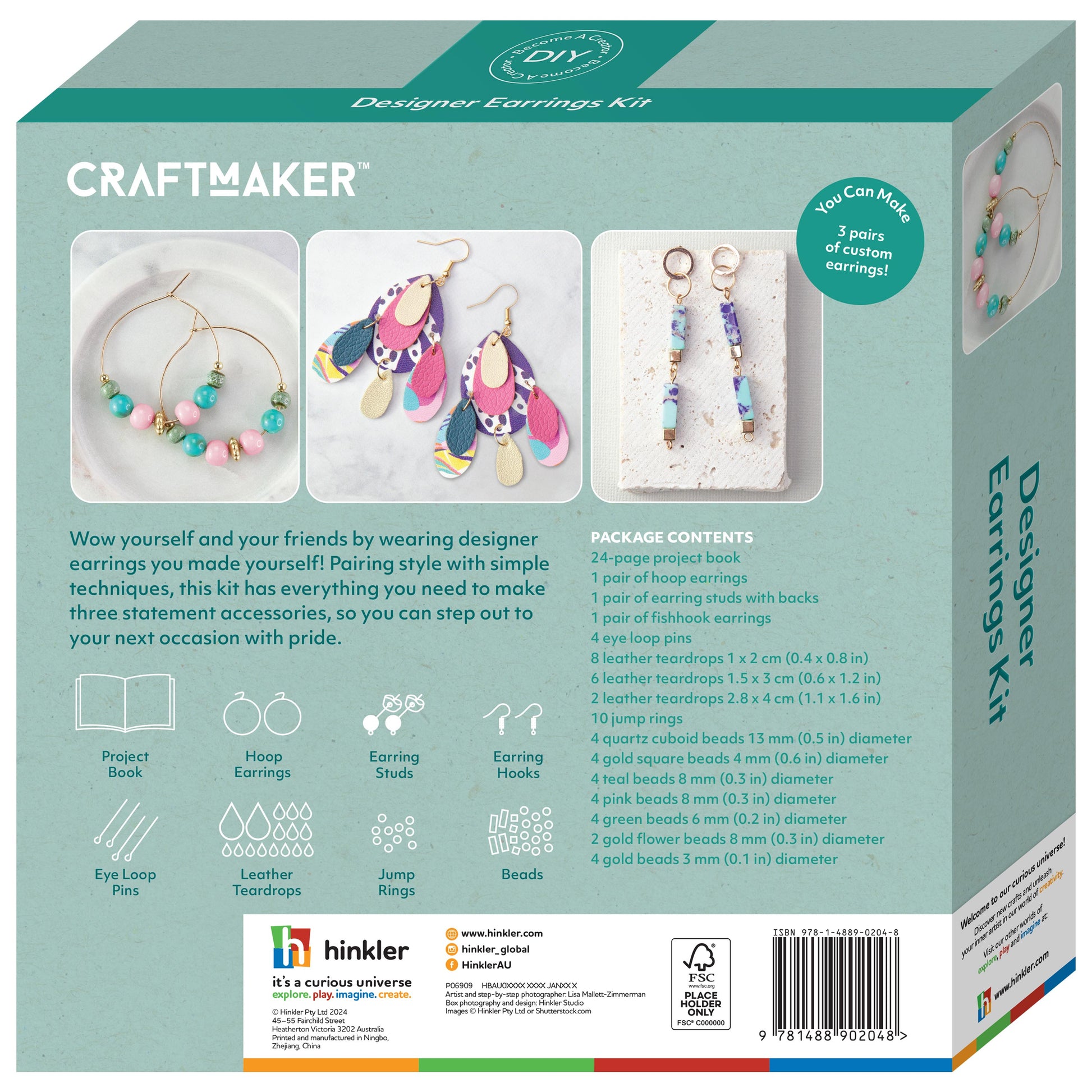 Gray Craft Maker Designer Earrings Kit Jewellery