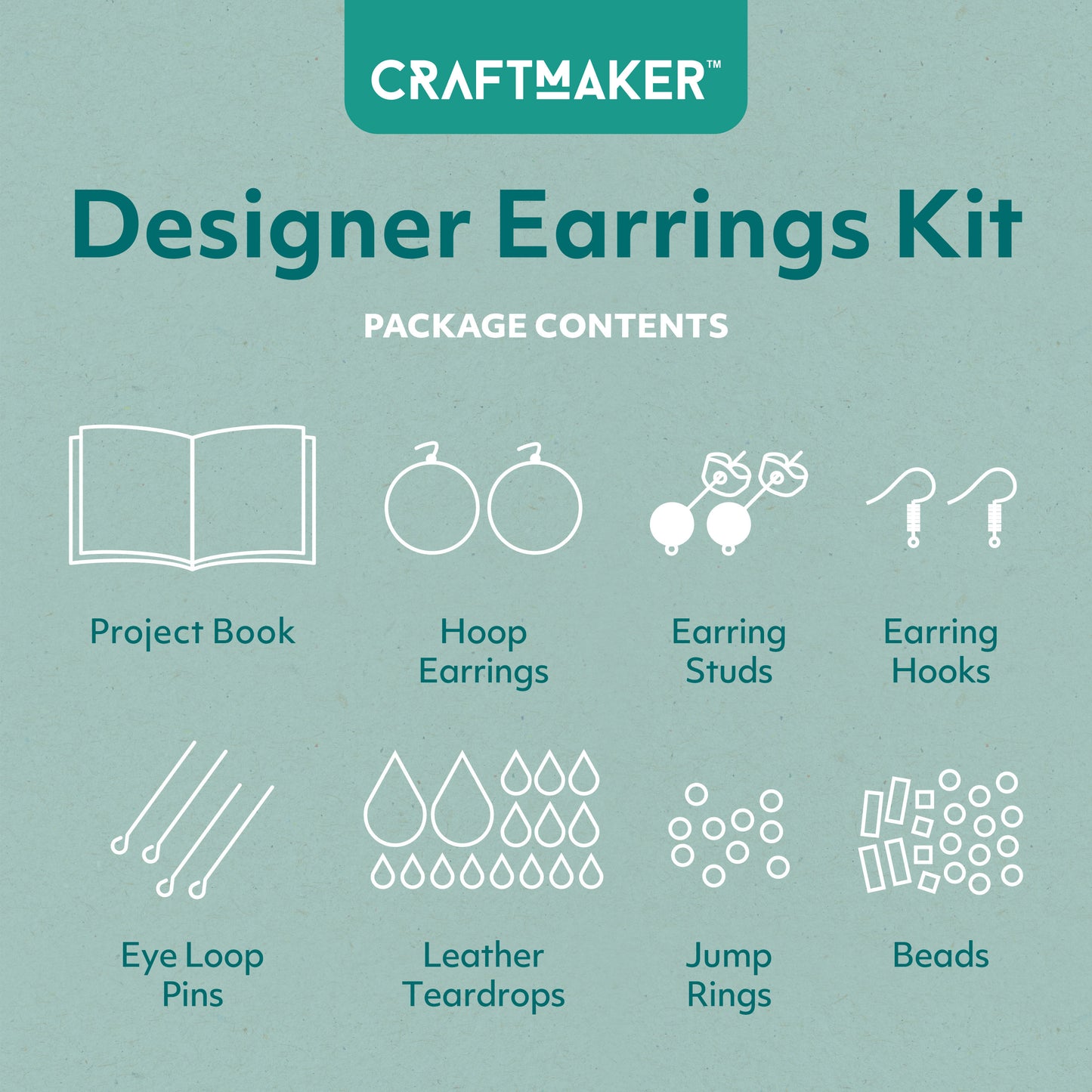 Gray Craft Maker Designer Earrings Kit Jewellery