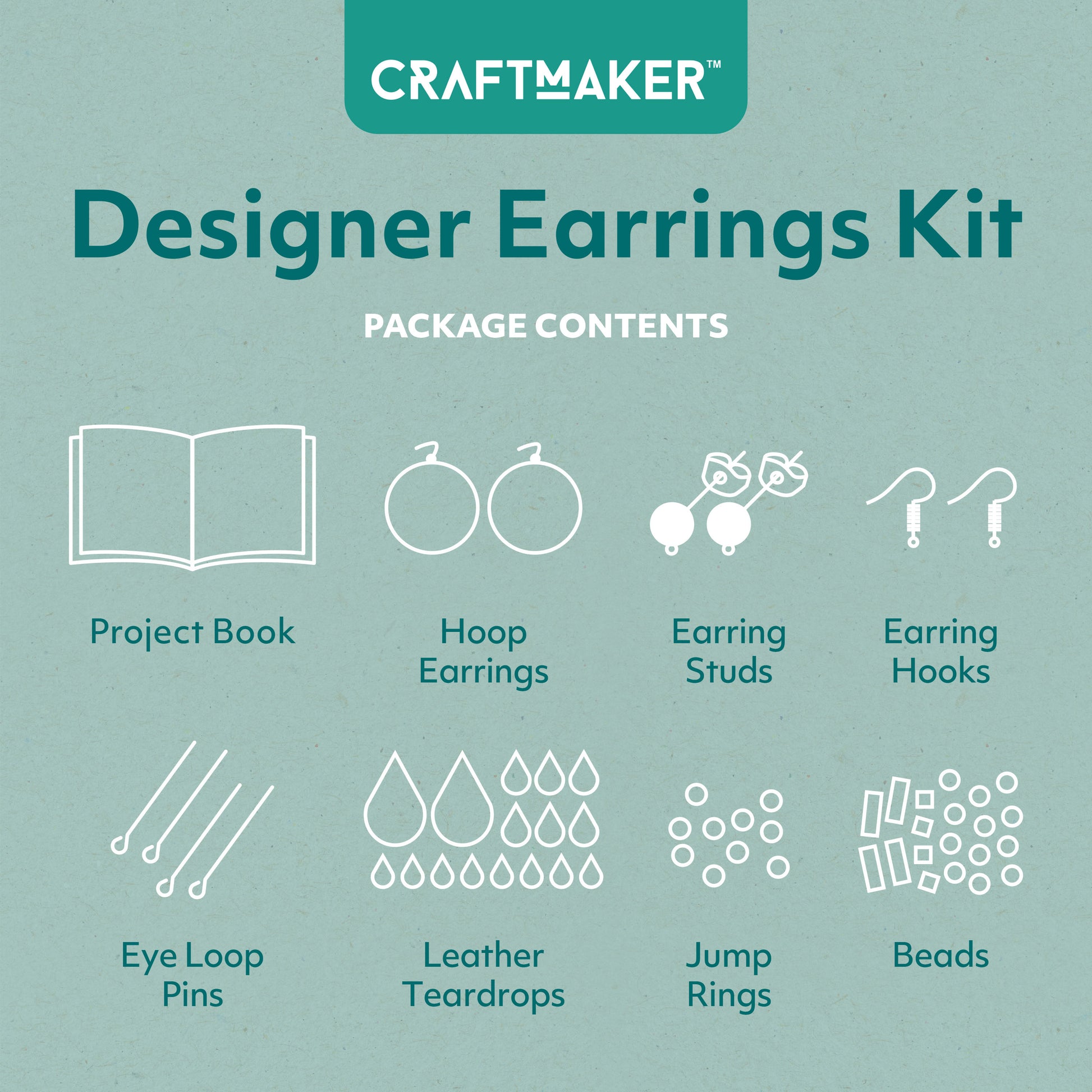 Gray Craft Maker Designer Earrings Kit Jewellery