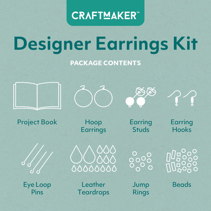 Gray Craft Maker Designer Earrings Kit Jewellery