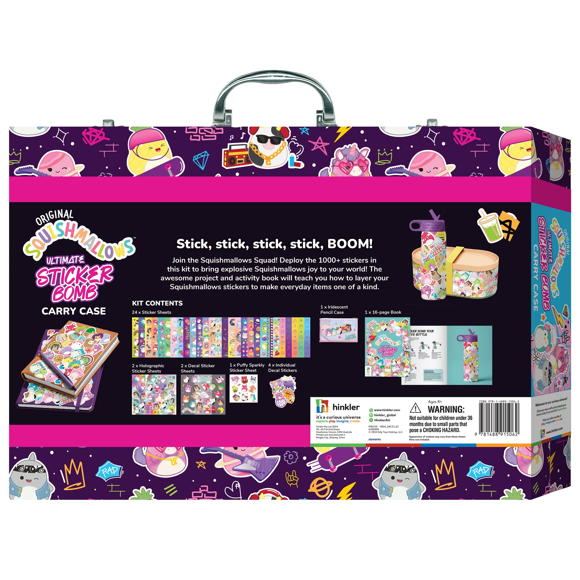 White Smoke Kaleidoscope Squishmallows - Ultimate Sticker Case Kids Craft Kits