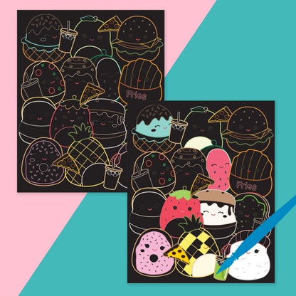 Medium Turquoise Kaleidoscope Etch Art Carry Case - Squishmallows Kids Craft Kits