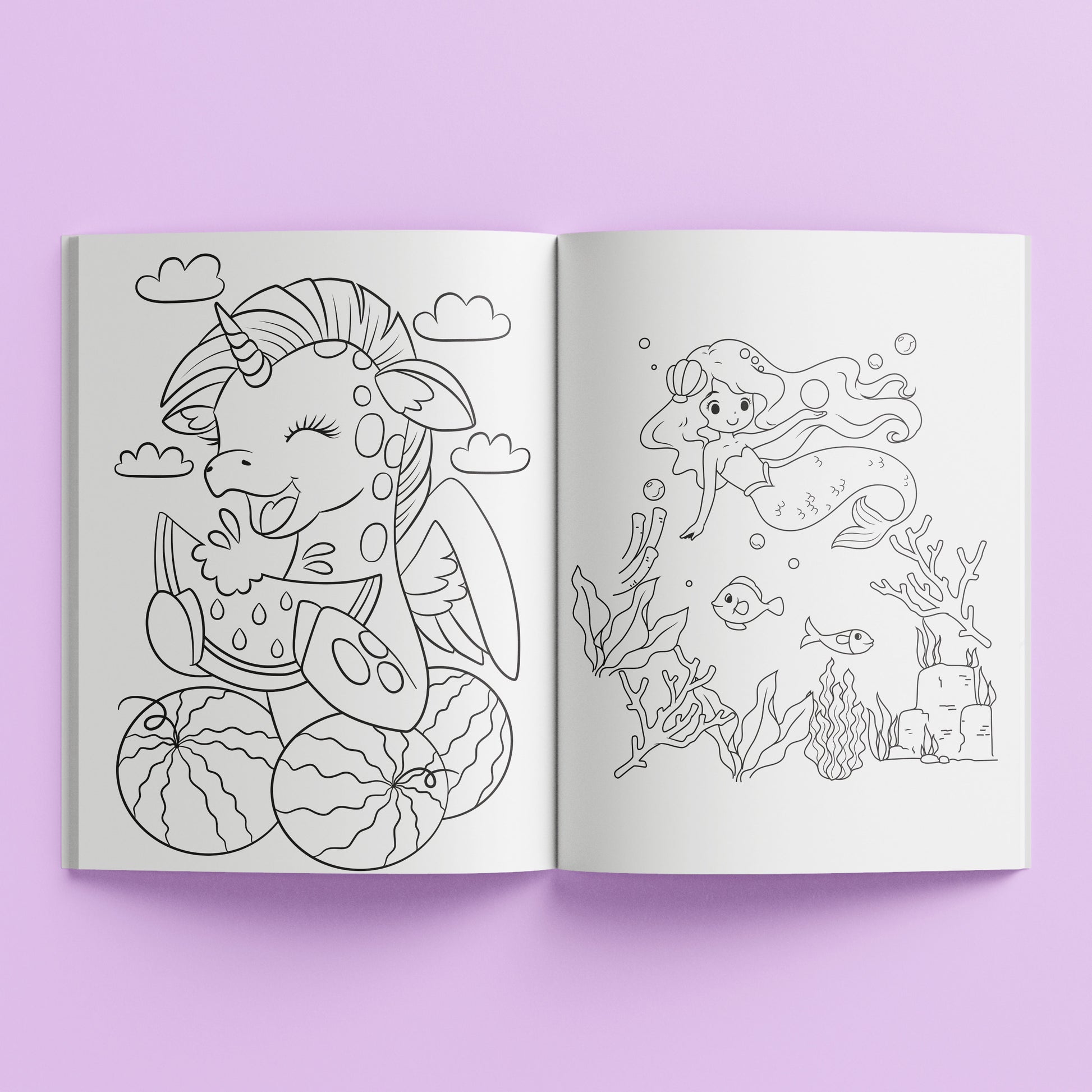 Lavender Kaleidoscope Sticker Colouring - Magic Creatures Kids Craft Kits