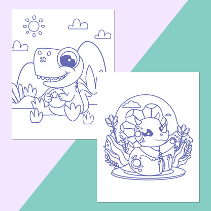 White Smoke Colour Me Magnets - Dinosaurs Kids Craft Kits