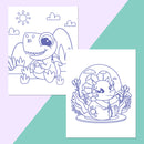 White Smoke Colour Me Magnets - Dinosaurs Kids Craft Kits
