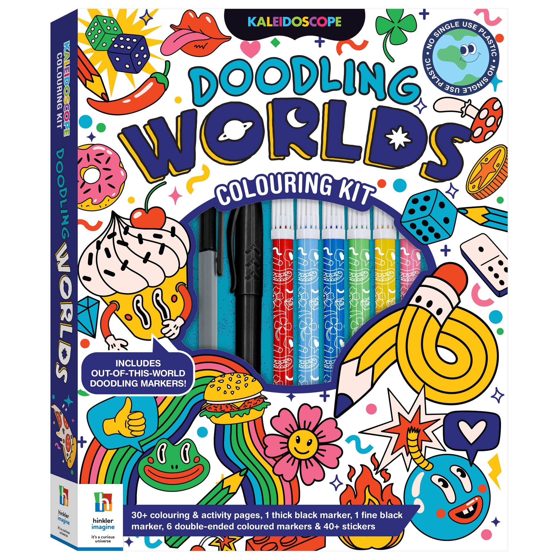Midnight Blue Kaleidoscope Colouring Doodling Worlds Kids Activities