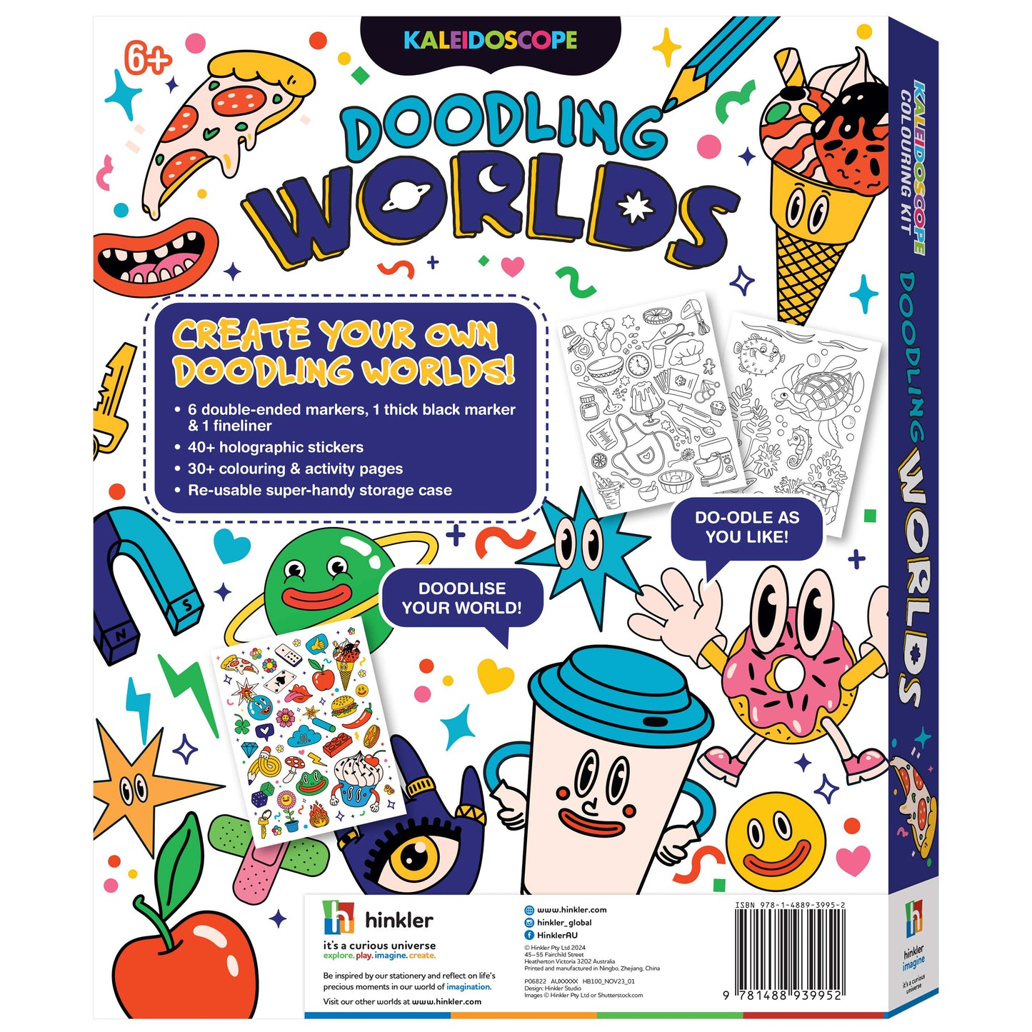 Midnight Blue Kaleidoscope Colouring Doodling Worlds Kids Activities