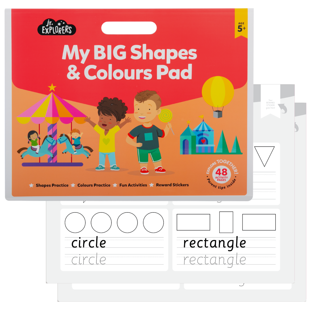 Beige My Big Shapes & Colours Pad Kids Activities