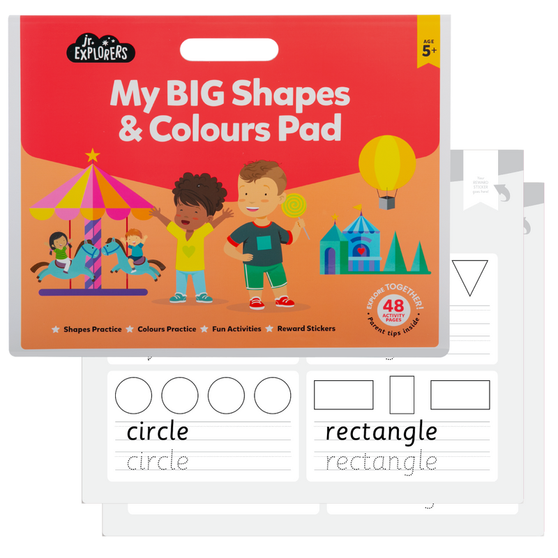 Beige My Big Shapes & Colours Pad Kids Activities