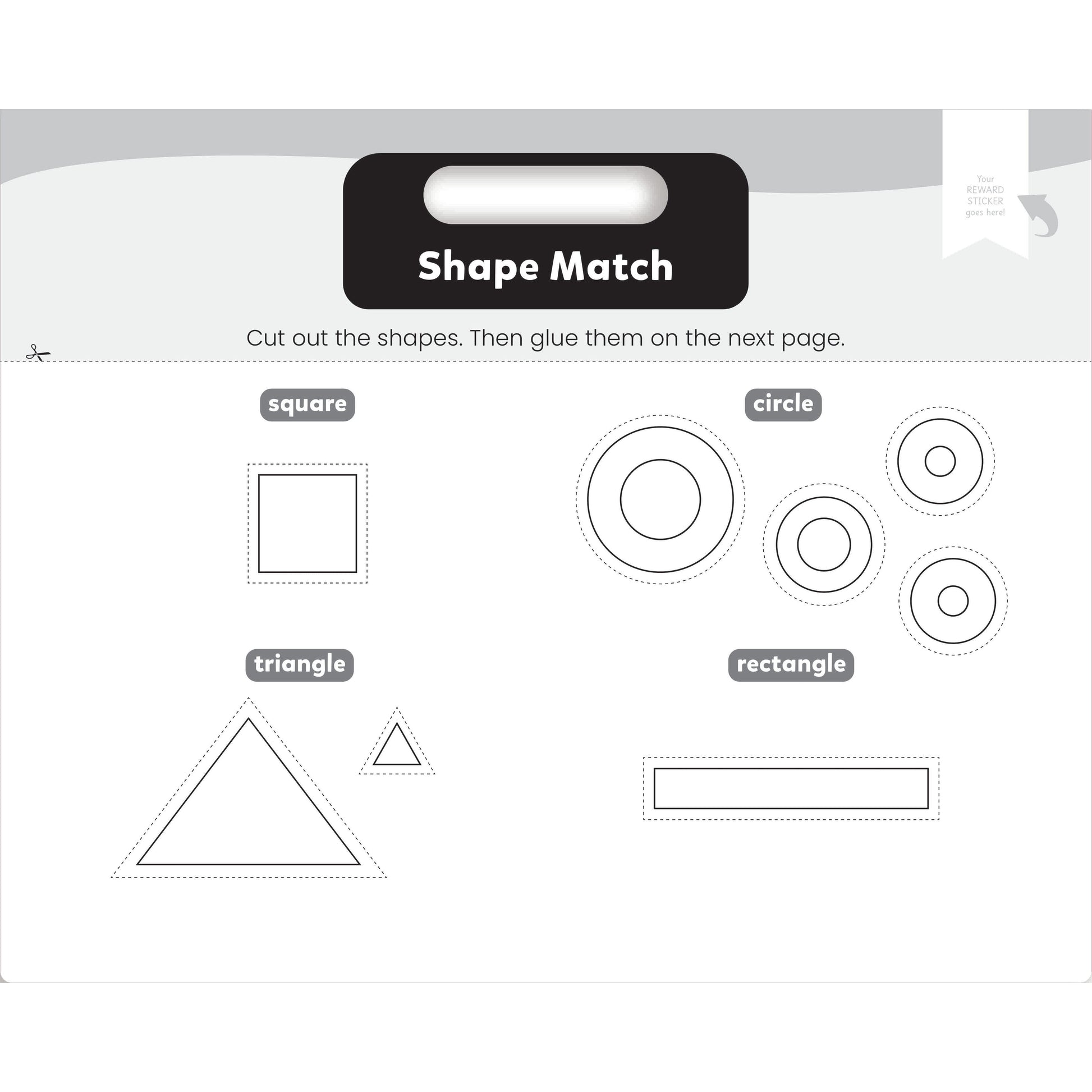 Black My Big Shapes & Colours Pad Kids Activities