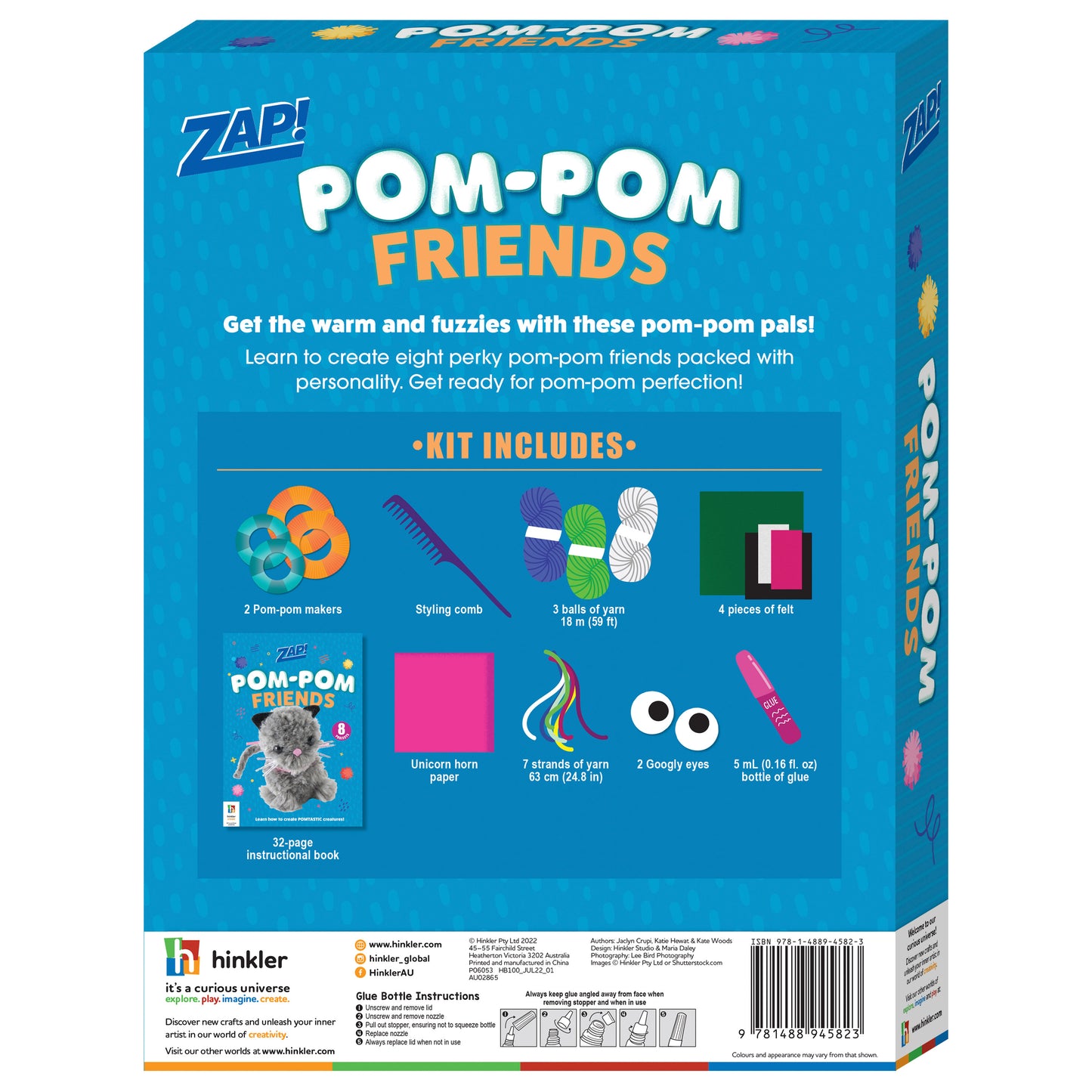 Light Sea Green Zap Pompom Friends Kit Kids Craft Kits