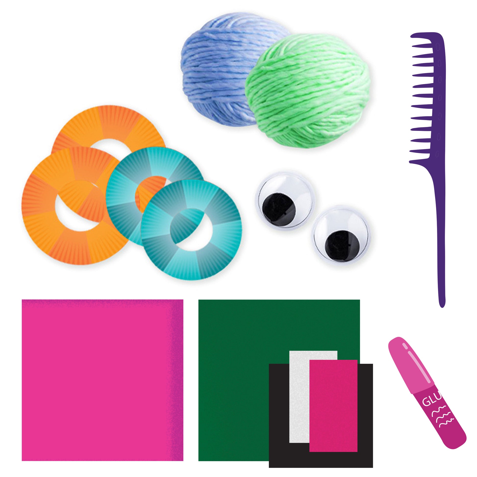 White Smoke Zap Pompom Friends Kit Kids Craft Kits
