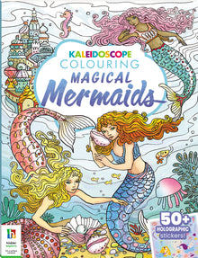 White Smoke Kaleidoscope Sticker Colouring - Magic Mermaid Kids Craft Kits