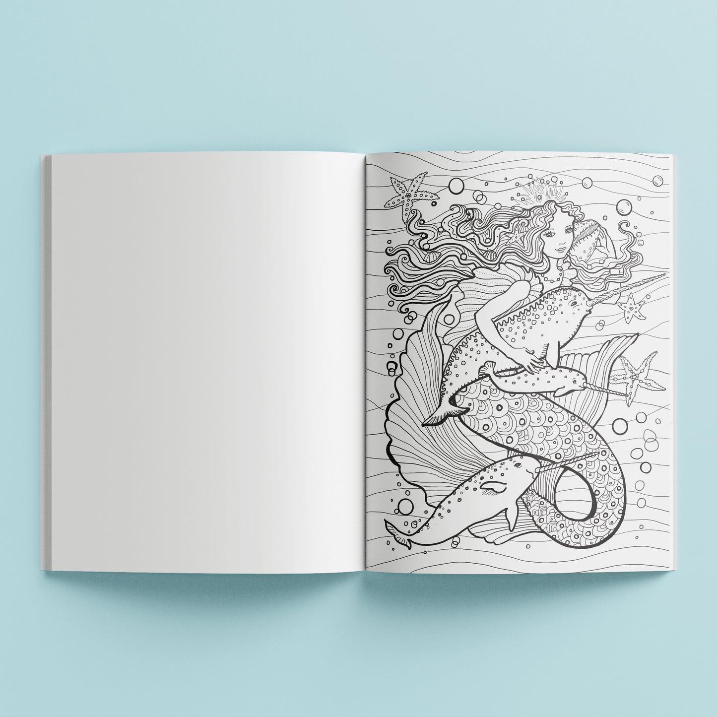 Light Gray Kaleidoscope Sticker Colouring - Magic Mermaid Kids Craft Kits