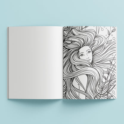 Light Gray Kaleidoscope Sticker Colouring - Magic Mermaid Kids Craft Kits
