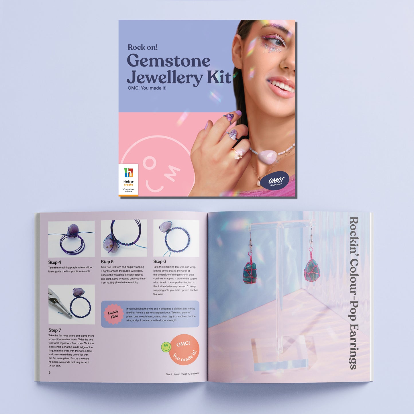 Light Gray Oh My Craft Gemstone Jewellery Kit