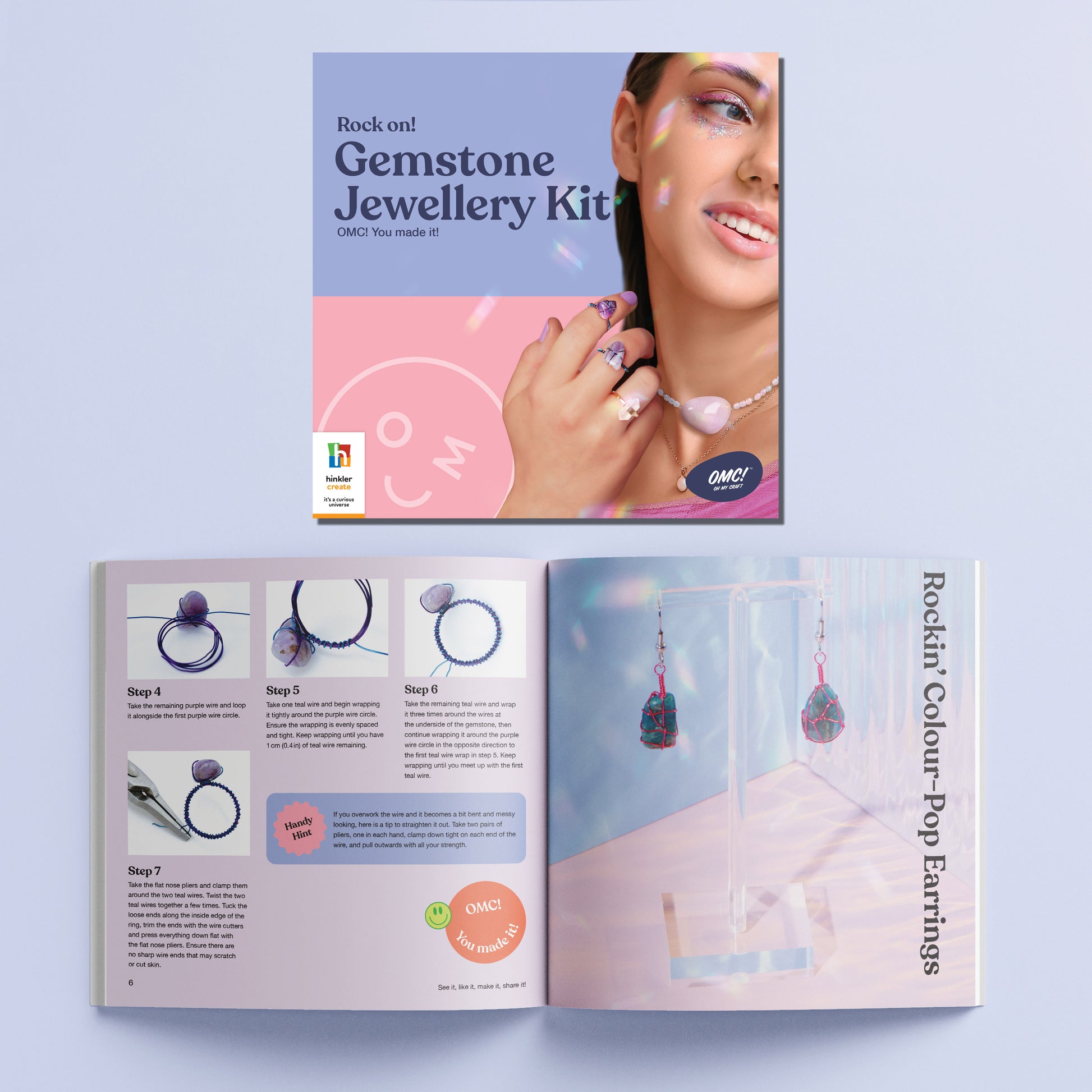 Light Gray Oh My Craft Gemstone Jewellery Kit