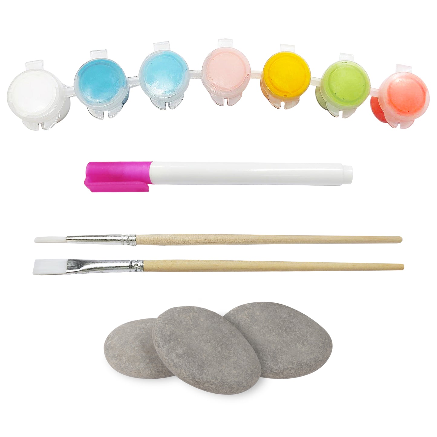 White Smoke Oh My Craft Write On Rock Painting Kit