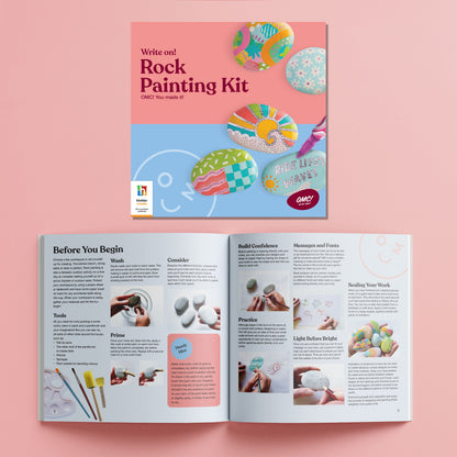 Light Pink Oh My Craft Write On Rock Painting Kit