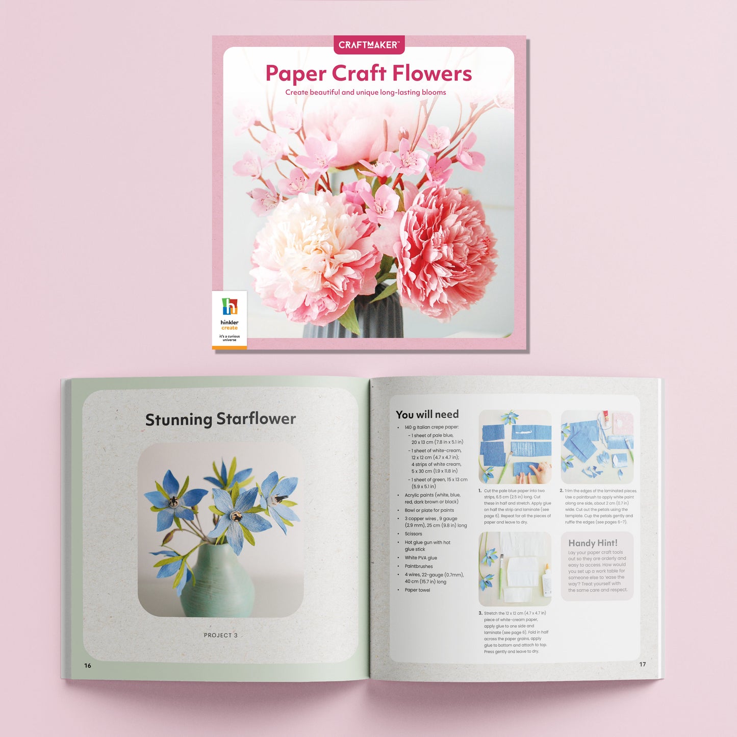 Light Gray Craft Maker Paper Flower Kit Papercraft