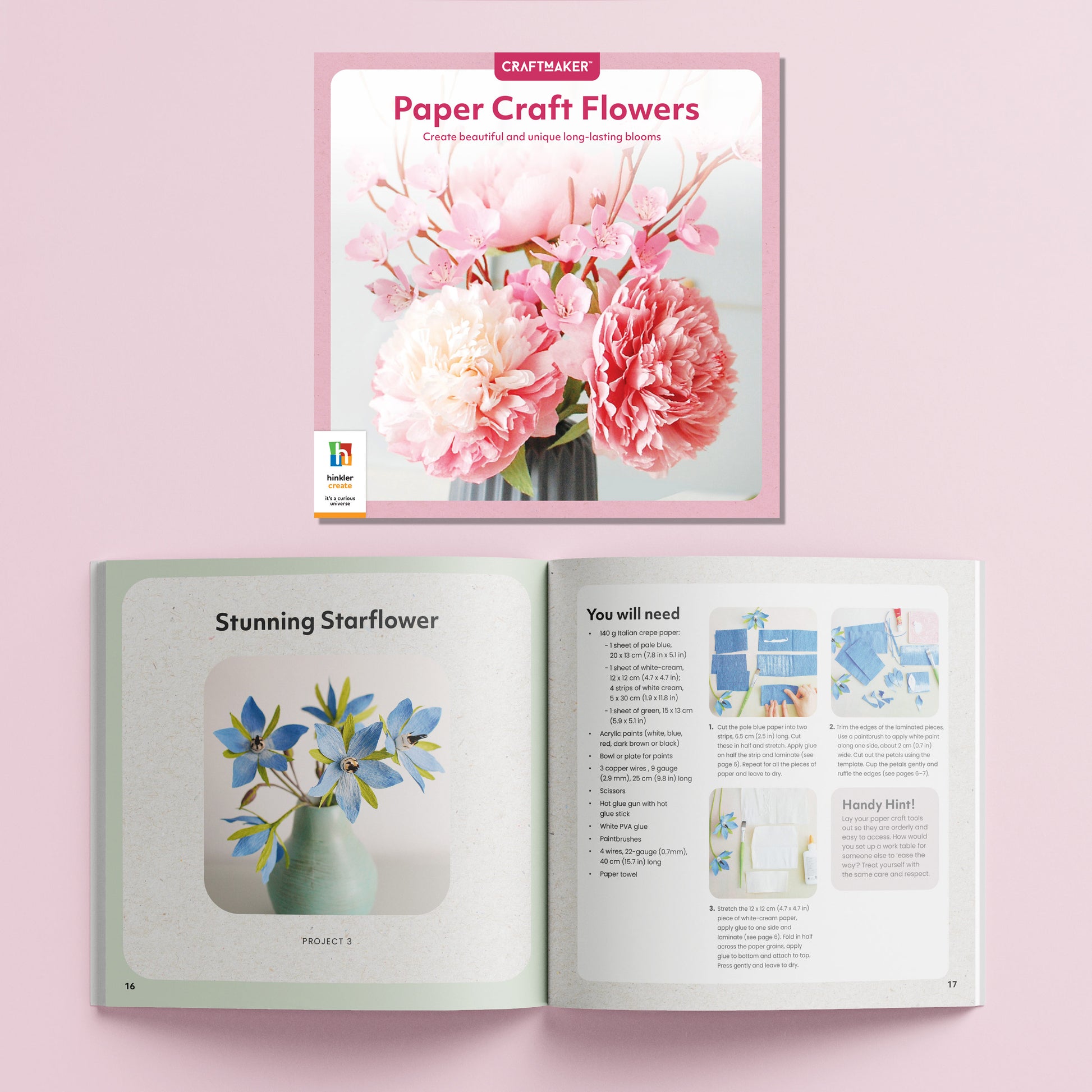 Light Gray Craft Maker Paper Flower Kit Papercraft