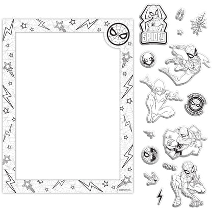White Smoke Colour Me Magnets - Spider-Man Kids Craft Kits