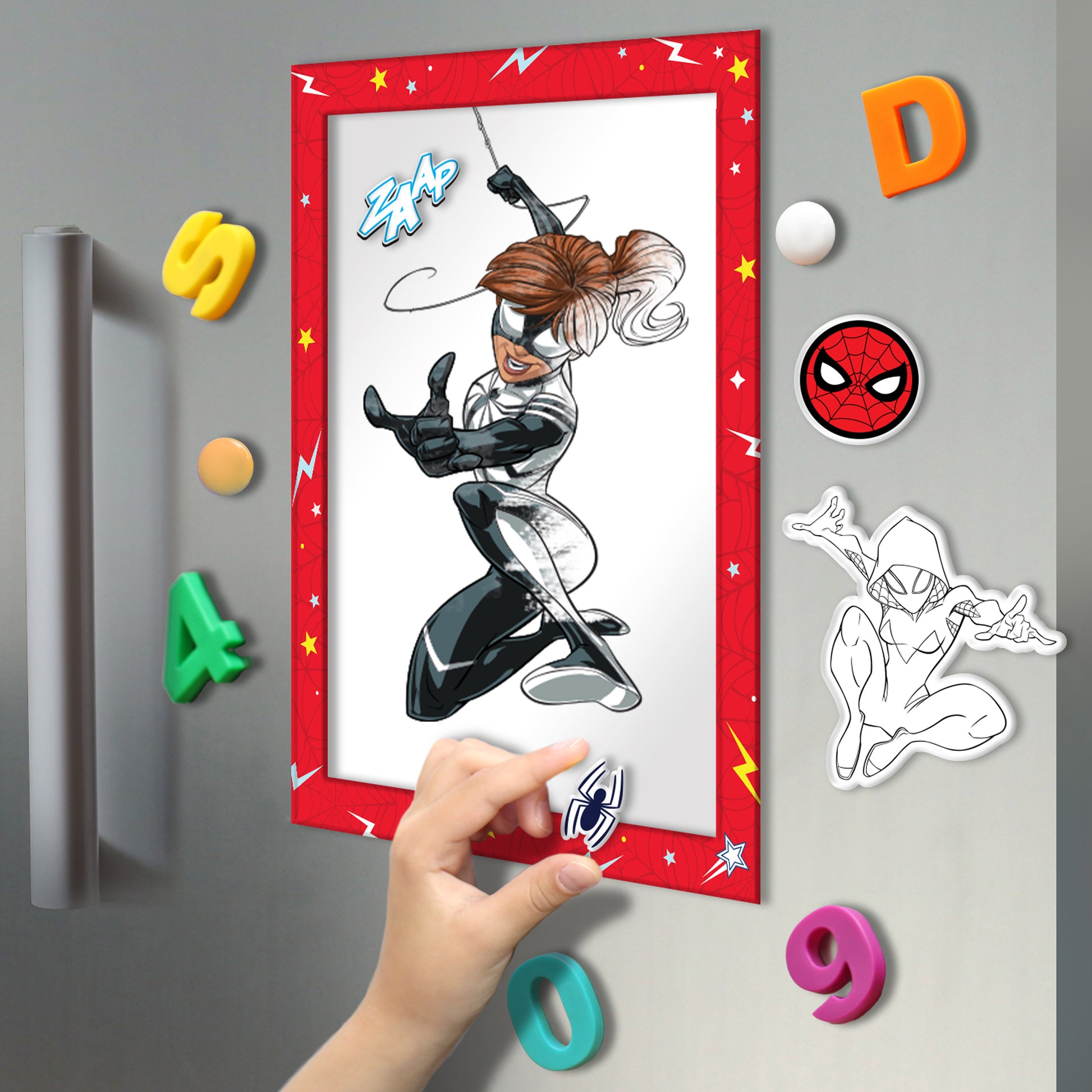 White Smoke Colour Me Magnets - Spider-Man Kids Craft Kits