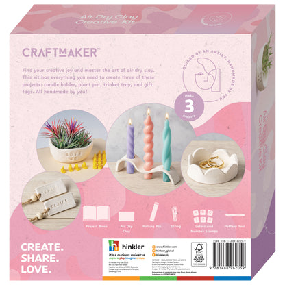 Misty Rose Craft Maker Air Dry Clay Creative Kit Clay