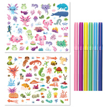 Light Gray Axolotls and Friends Colouring Set with Lap Desk Kids Activities