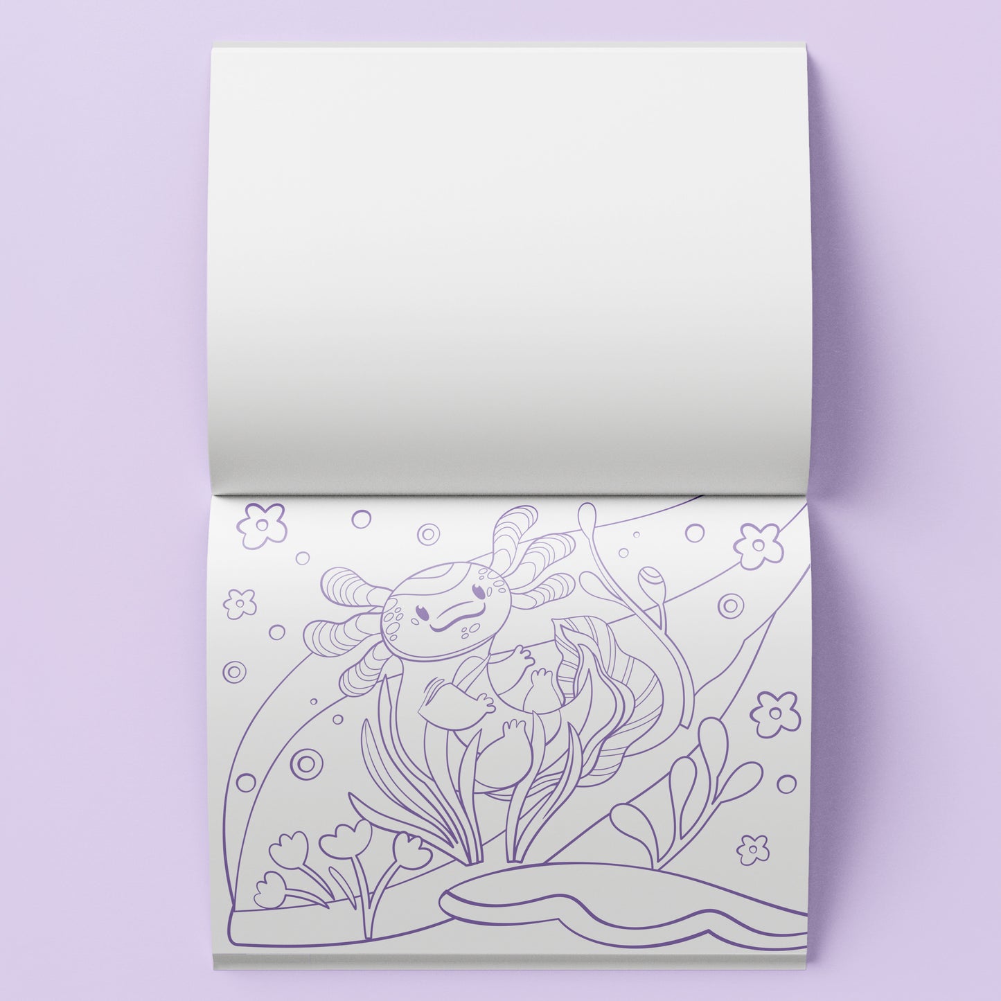 Light Gray Axolotls and Friends Colouring Set with Lap Desk Kids Activities