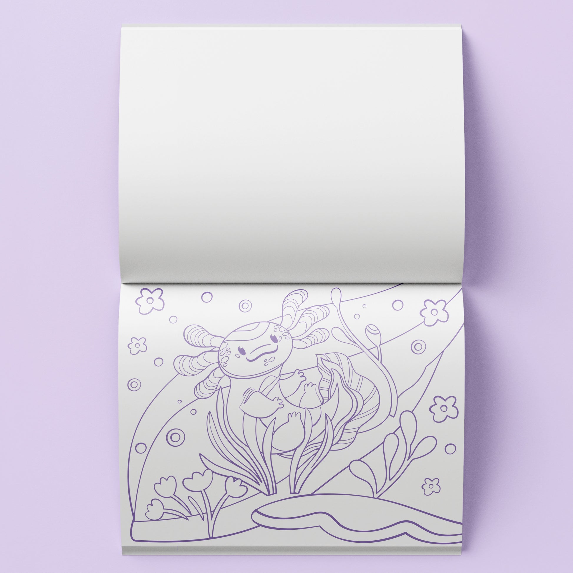 Light Gray Axolotls and Friends Colouring Set with Lap Desk Kids Activities