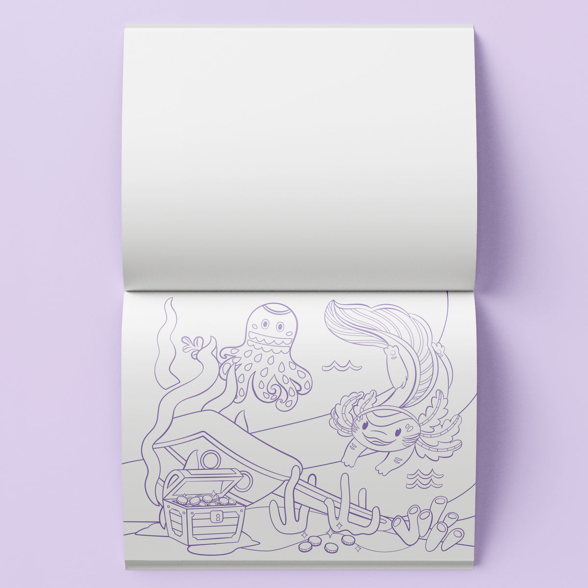 Light Gray Axolotls and Friends Colouring Set with Lap Desk Kids Activities