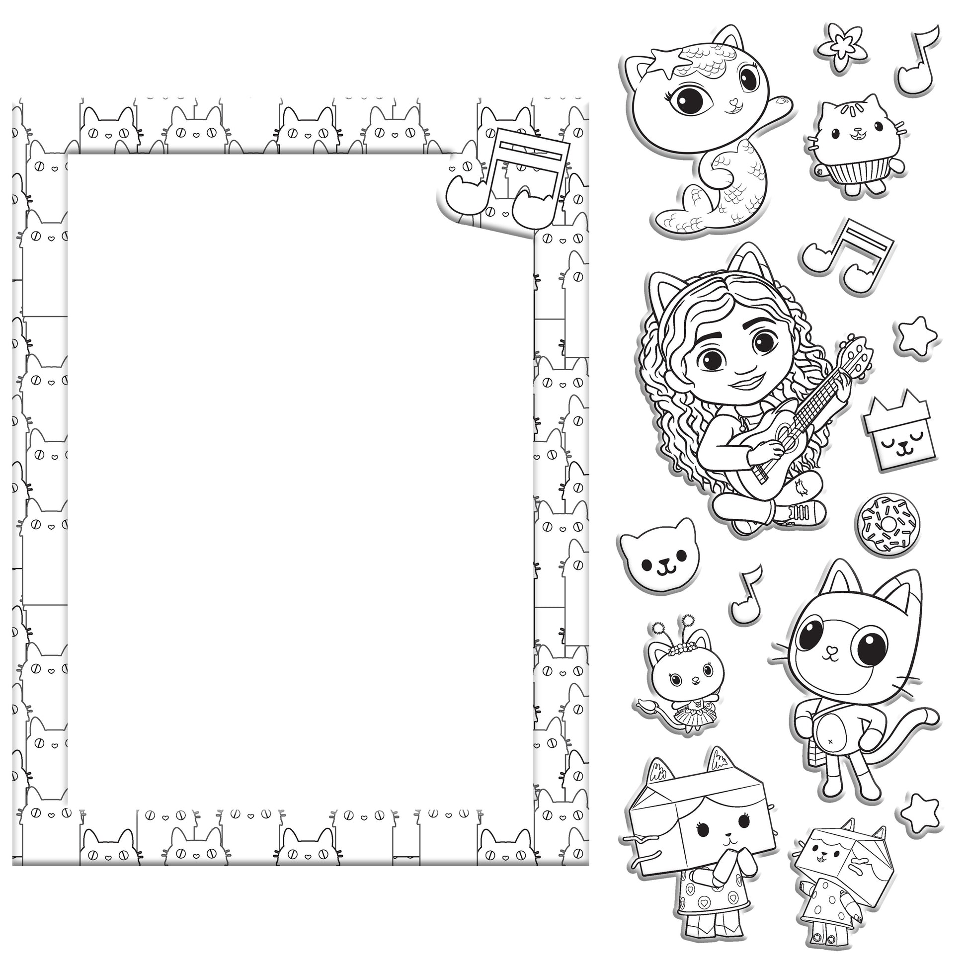White Smoke Colour Me Magnets - Gabbys Dollhouse Kids Craft Kits