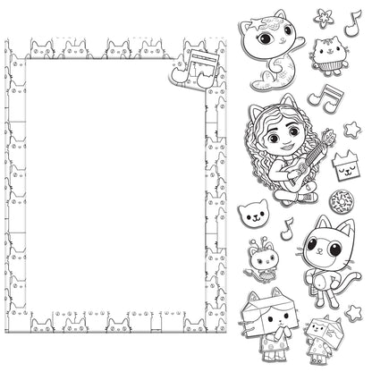 White Smoke Colour Me Magnets - Gabbys Dollhouse Kids Craft Kits