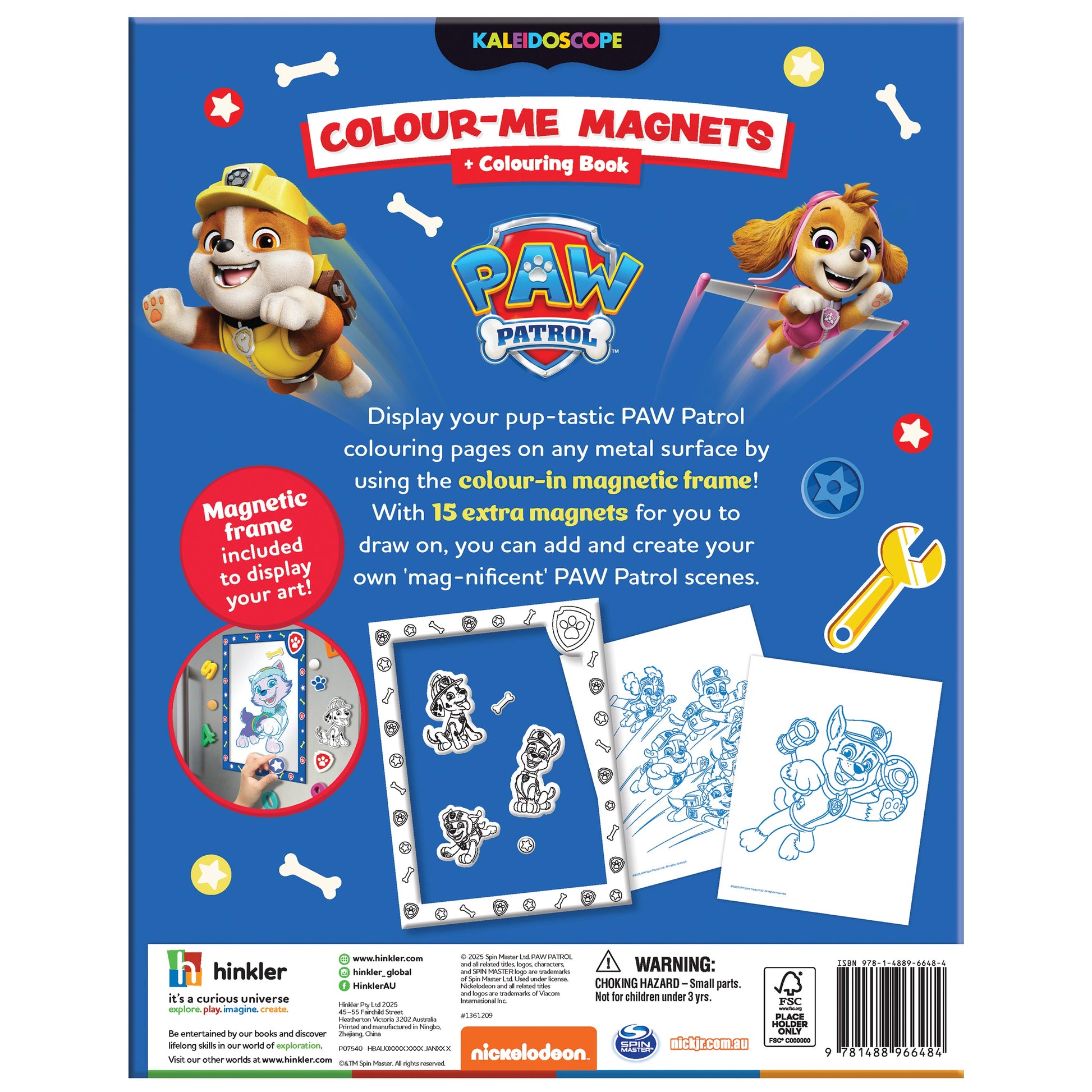 White Smoke Colour Me Magnets - Paw Patrol Kids Craft Kits