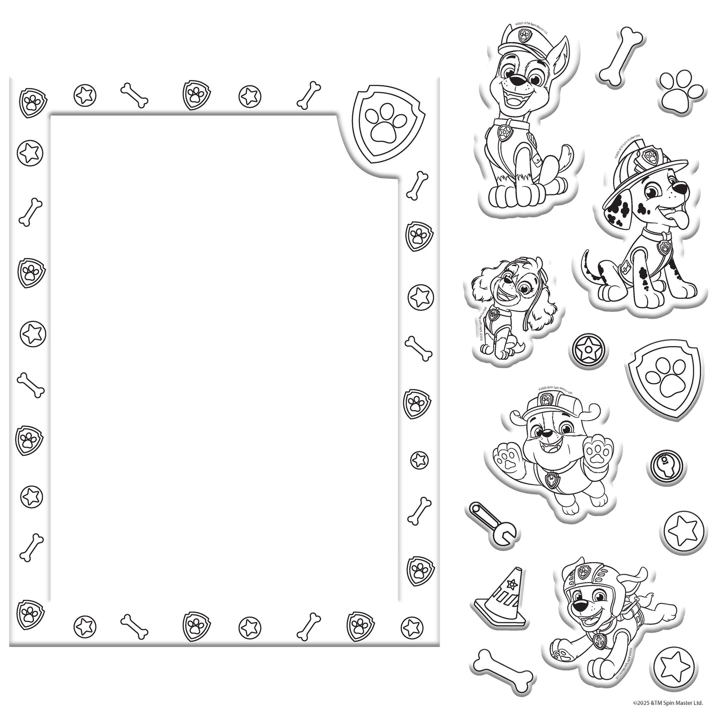 White Smoke Colour Me Magnets - Paw Patrol Kids Craft Kits